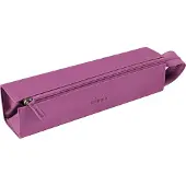 OEM Imitatieleer Etui, rechthoekig 23 x 5 x 5 cm, platte opening, lange rits, praktisch en elegant, paars