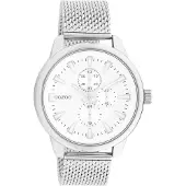 Oozoo Herren Metall Mesharmband Uhr Timepieces silber Analog Quarzuhr UOC11015