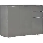 Syfax Sideboard Hochglanz-Grau 107x35x80,5 cm