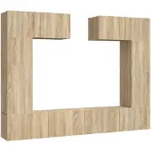 vidaXL 6-tlg. TV-Schrank-Set Sonoma-Eiche Holzwerkstoff
