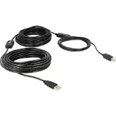 DeLOCK 20m, USB2.0-A - USB2.0-B, 20 m, USB A, USB B, USB 2.0, Männlich/Männlich, Schwarz