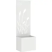 Syfax Garten Sichtschutz-Leinwand Weiß 50 x 32 x 150 cm
