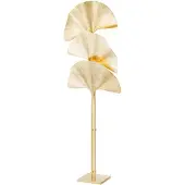 Casa Padrino Luxus Stehleuchte aus Messing - Poliertes Messing - Ø 80 cm x H 197 cm