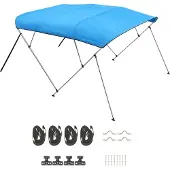 SucceBuy Bimini Top Bootsverdeck Sonnenschutz Blau 4 Bögen 201-213 cm