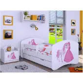 BDW Kinderbett mit Matratze und Bettkasten, 160x80