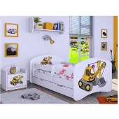 BDW , Kinderbett mit Matratze & Bettkasten, 160x80