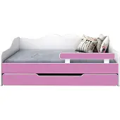 BDW Kinderbett 2 Liegeflächen, Jugendbett 2 Matratzen, Rosa, 160x80
