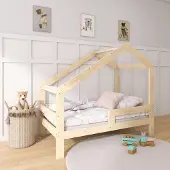 Need Sleep NeedSleep Hausbett 90x190 cm mit Rausfallschutz Asymmetrisch