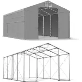 Das Company 5x8 Graues Magazin Zelt WINTER PLUS MSD