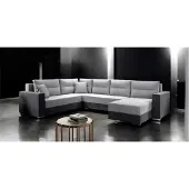 AX Living Ecksofas groß Lovere 314 Sofa dunkelgrau mit Schlaffunktion
