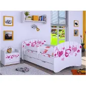 BDW Kinderbett mit Matratze und Bettkasten, 160x80