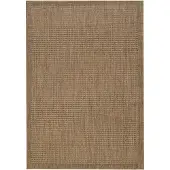 SchönesWohnen24 Outdoor Teppich GIZA Braun 200 x 200 cm Rund