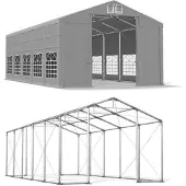 Das Company 5x10 graue Party Zelt WINTER PLUS ISD