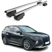 Omtec Dachgepäckträger, Querstange, für Hyundai Tucson 2020-2025, Aluminium, Grau, mit ABE