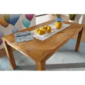 MASSIVMOEBEL24.DE MASSIVMOEBEL24 Esstisch Sheesham 80x80x76 braun geölt NATURE BROWN #811