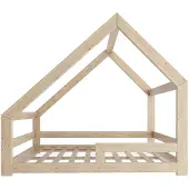 Need Sleep Hausbett Bodenbett 140x200 cm mit Rausfallschutz Asymmetrisch