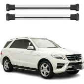 Omtec Dachquerträger für Mercedes-Benz M-Klasse W166, Baujahr 2011-2015, Aluminium, grau