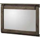 MASSIVMOEBEL24.DE Spiegel Mango 114x6x80 grau lackiert RAILWAY #278