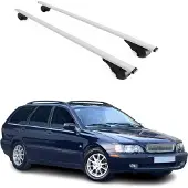 Omtec Dachquerträger für Volvo V40 Kombi, Baujahr 1995-2004, Farbe: Silber