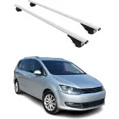 Omtec Dachquerträger für VW Sharan, Baujahre 2010-2024, Farbe: Silber