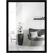 MendeFrames Wandspiegel Massivholz matt 10x20 cm schwarz H080
