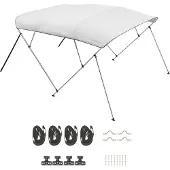 SucceBuy Bimini Top Bootsverdeck Sonnenschutz Hellgrau 4 Bögen 185-198 cm