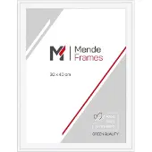 MendeFrames Holzrahmen Massivholz Museumsglas 30x60 cm weiß H120