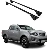 Omtec Dachgepäckträger, Querstange, für Nissan Navara, Baujahr 2014-2020, aus schwarzem Metall