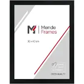 MendeFrames Bilderahmen Massivholz 10x13 cm Schwarz H120 Museumsglas
