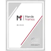 MendeFrames Holzrahmen Massivholz Museumsglas 50x75 cm Weiß H120