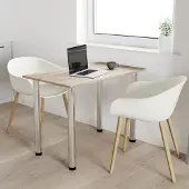 AKKE Trüffel Küchentisch mit chrom beine LxBxH: 80x40x74 cm