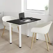 AKKE Schwarz Esstisch mit weiße beine LxBxH: 100x50x74 cm