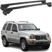Omtec Dachquerträger für Jeep Cherokee KJ (2001-2008), Aluminium, Schwarz