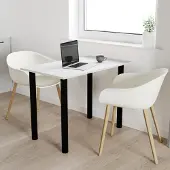AKKE Hellgrau Tisch mit schwarze beine LxBxH: 60x60x74 cm