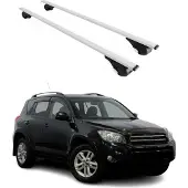 Omtec Dachquerträger für Toyota RAV4, Baujahre 2005-2012, Farbe: Silber