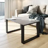 AKKE Beton Couchtisch mit schwarzen Beinen LxBxH: 70x40x55 cm
