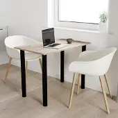 AKKE Trüffel Tisch mit schwarze beine LxBxH: 110x65x74 cm