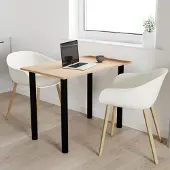AKKE Eiche hell Tisch mit schwarze beine LxBxH: 60x50x74 cm
