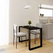 AKKE Schwarz LOFT Tisch mit schwarze beine LxBxH: 100x55x75 cm