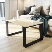 AKKE Ahorn Couchtisch mit schwarzen Beinen LxBxH: 70x40x55 cm