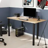 AKKE Eiche hell Schreibtisch mit schwarze beine LxBxH: 100x60x74 cm