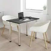 AKKE Anthrazit Küchentisch mit chrom beine LxBxH: 70x50x74 cm