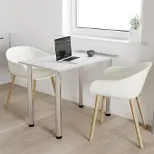 AKKE Beton Küchentisch mit chrom beine LxBxH: 80x50x74 cm