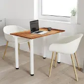 AKKE Burgund Esstisch mit weiße beine LxBxH: 100x60x74 cm