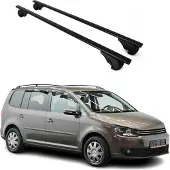 Omtec Dachquerträger für VW Touran, Baujahre 2003-2015, aus schwarzem Metall