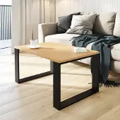 AKKE Bavaria Buche Couchtisch mit schwarzen Beinen LxBxH: 100x60x55 cm