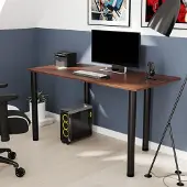 AKKE Walnuss Schreibtisch mit schwarze beine LxBxH: 120x60x74 cm