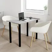 AKKE Light Graphite Tisch mit schwarze beine LxBxH: 100x50x74 cm