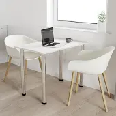 AKKE Weiss Craft Küchentisch mit chrom beine LxBxH: 120x60x74 cm