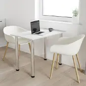 AKKE Hellgrau Küchentisch mit chrom beine LxBxH: 65x65x74 cm